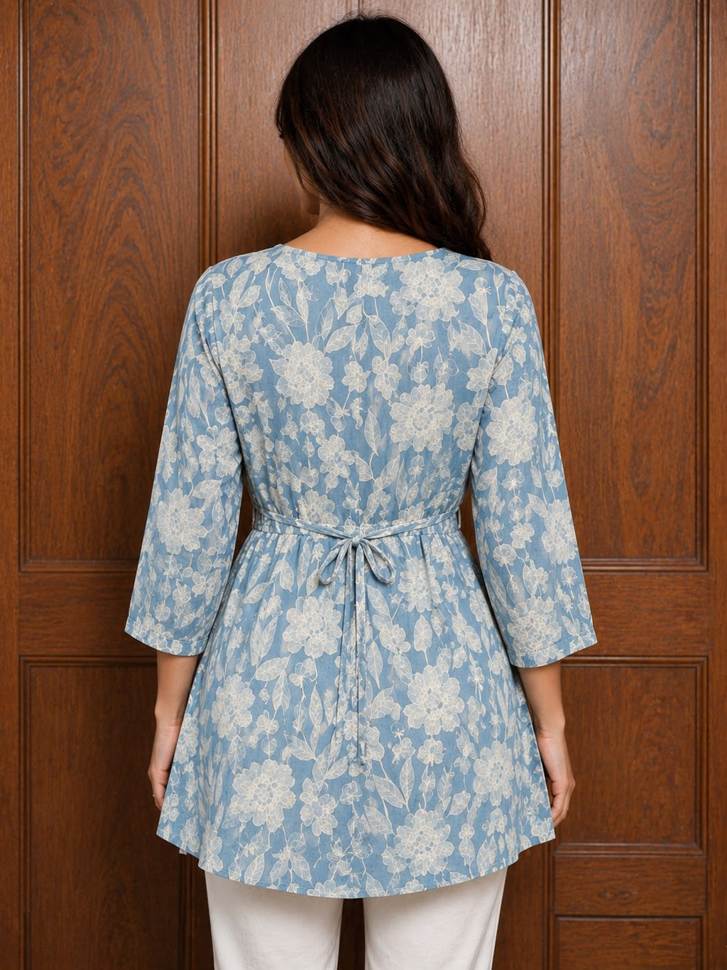 Sky Bloom Kurti